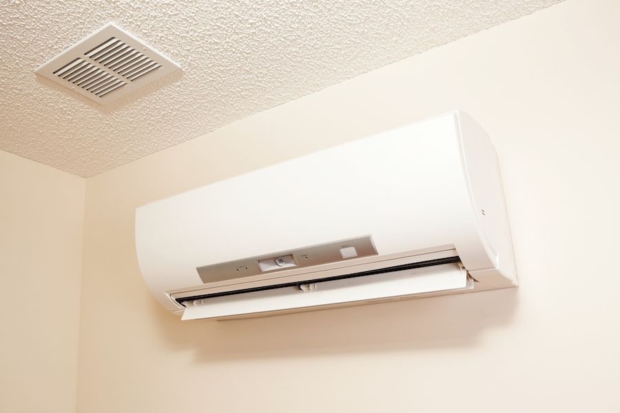 Image of a ductless mini split system. Ductless Maintenance.