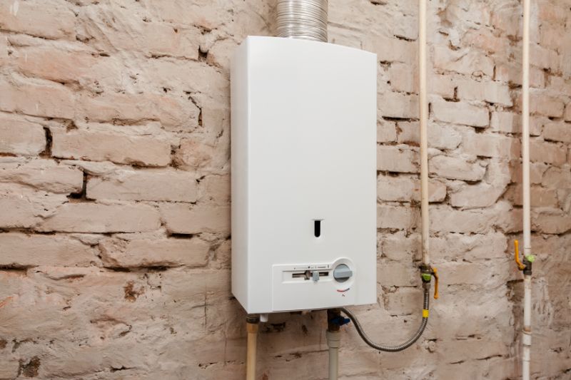 Image of a boiler on a brick wall. Everything You Need to Know About Boilers.