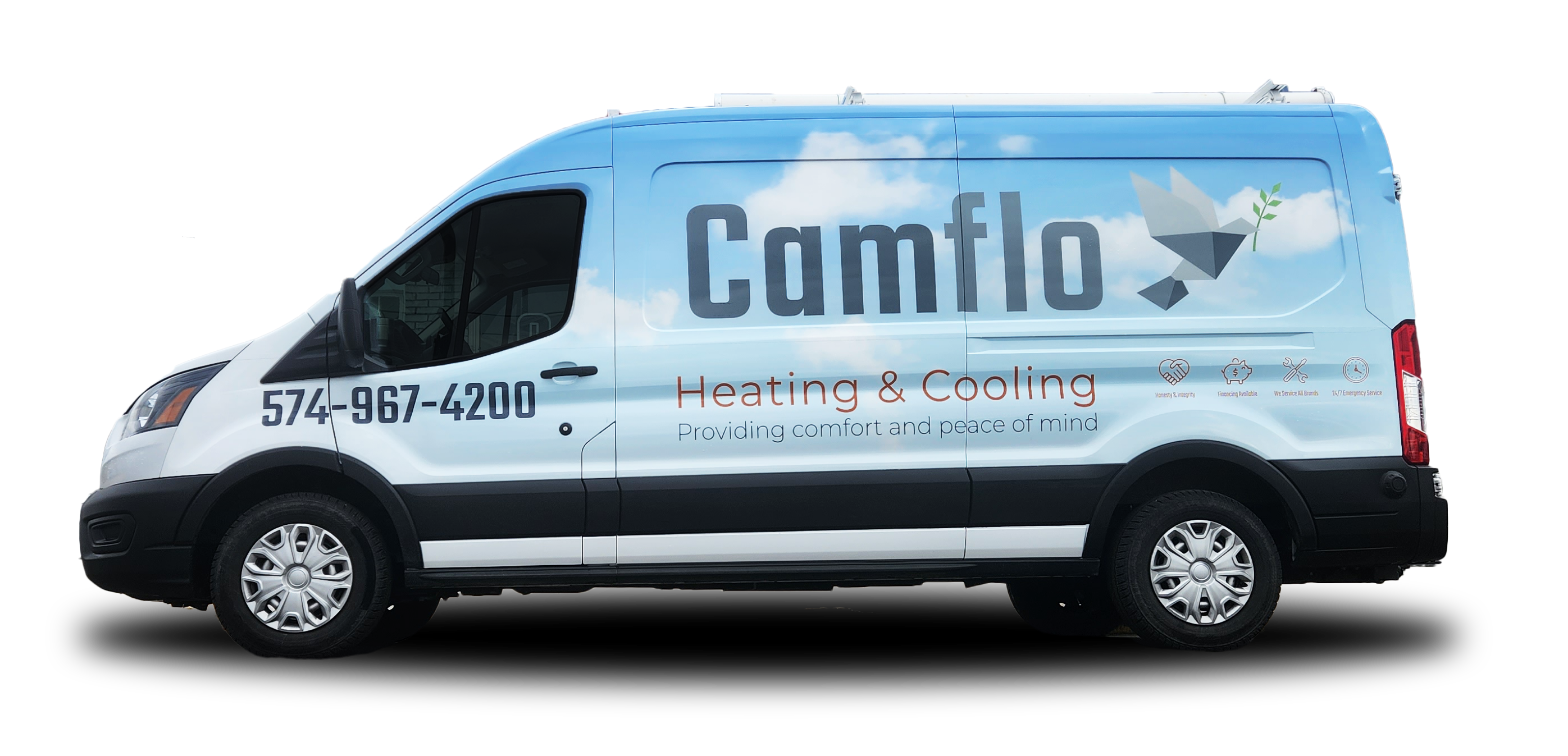 Camflo Heating & Cooling service truck image.