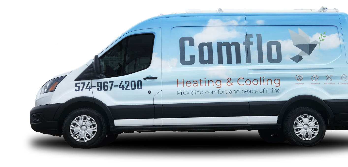 Camflo Heating & Cooling service truck image.